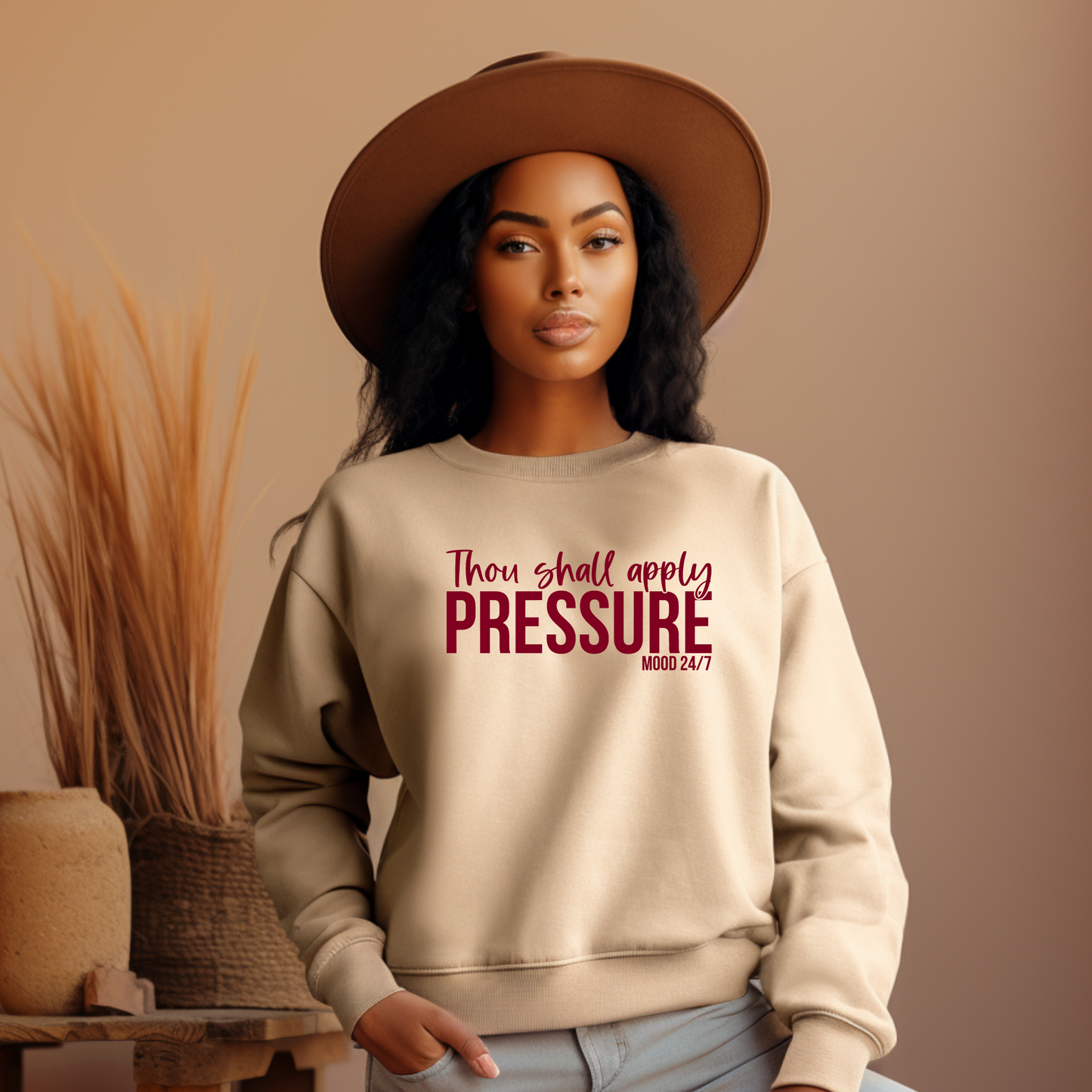 THOU SHALL APPLY PRESSURE SWEATSHIRT